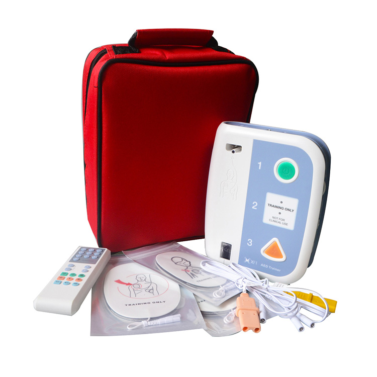 Onye nkuzi AED akpaghị aka Defibrillator nkuzi nkuzi enyemaka izizi maka ngwa nkuzi asụsụ abụọ n'ụlọ akwụkwọ CPR