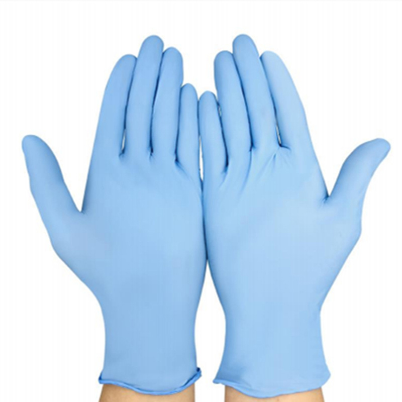 Gloves nitrile efu na-atụfu ntụ ntụ