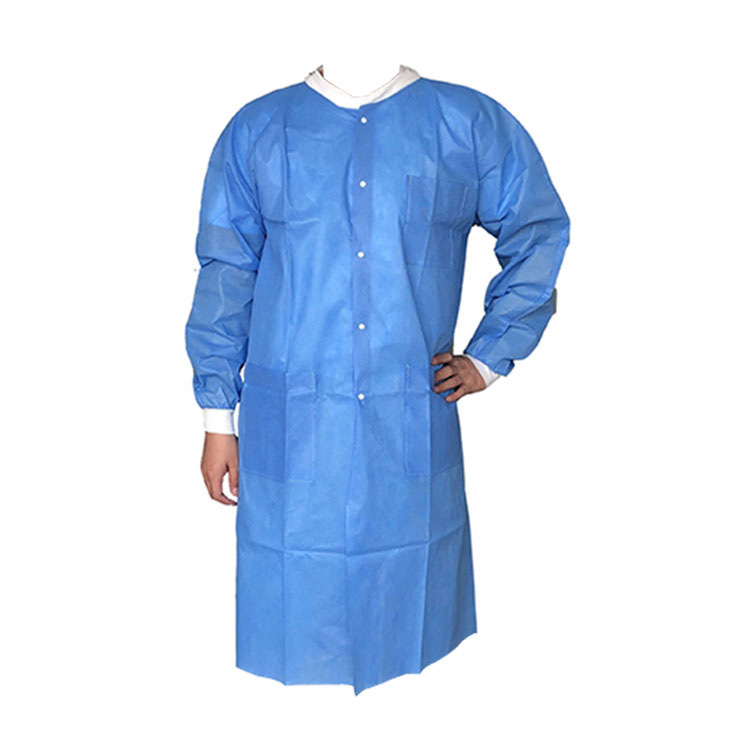 Uwe mkpuchi na-acha anụnụ anụnụ Pp na Pe Nonwoven Acid Resistant Medical Blue